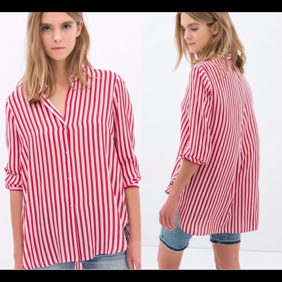 white striped shirt zara 